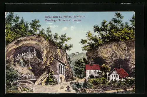 Künstler-AK Solothurn, die Einsiedelei St. Verena, Gnadenbild