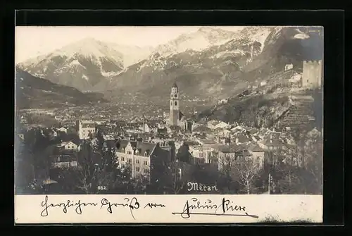 AK Meran, Totalansicht der Stadt