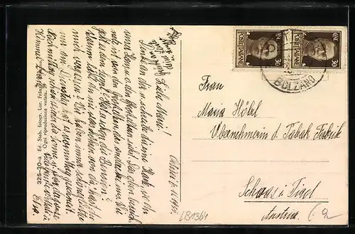 AK Ortisei Val Gardena, verso Corno del Renon