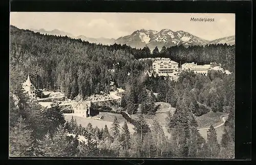 AK Mendelpass, Blick auf das Hotel am Waldrand