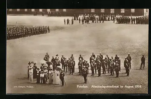 AK Potsdam, Abschiedsgottesdienst im August 1914