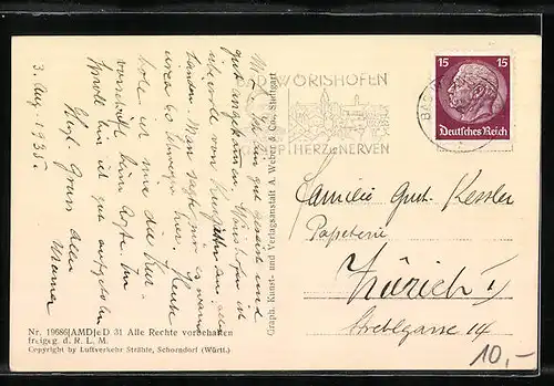 AK Bad Wörishofen, Flugbild der gesamten Stadt