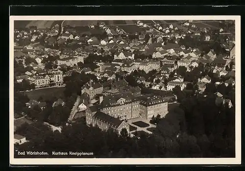 AK Bad Wörishofen, Kurhaus Kneippianum, Fliegeraufnahme