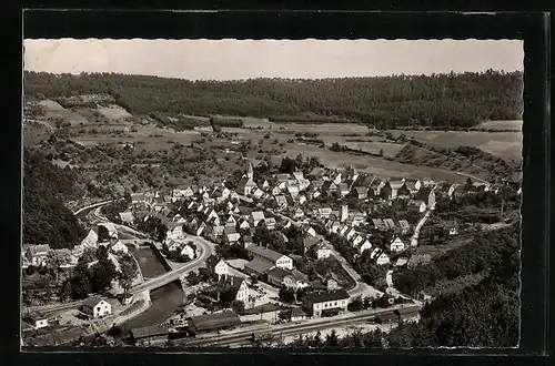 AK Wildberg im Schwarzwald, Fliegeraufnahme der gesamten Stadt