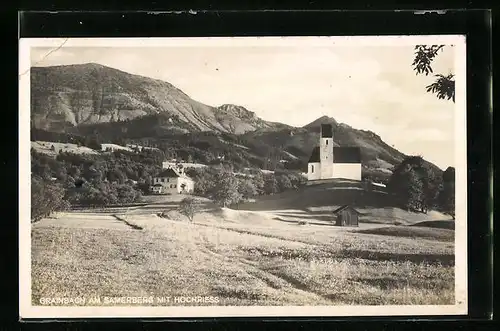 AK Grainbach am Samerberg, Ortsansicht mit Hochries
