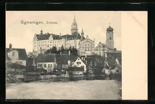 AK Sigmaringen, Blick auf das Schloss