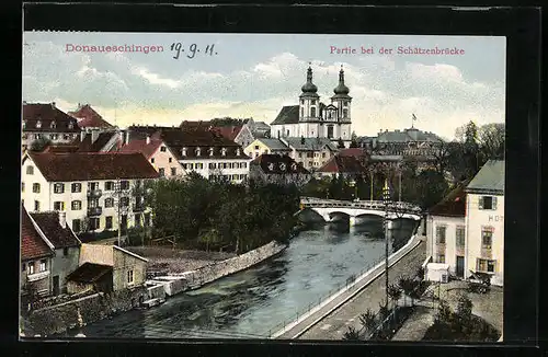 AK Donaueschingen, Partie bei der Schützenbrücke