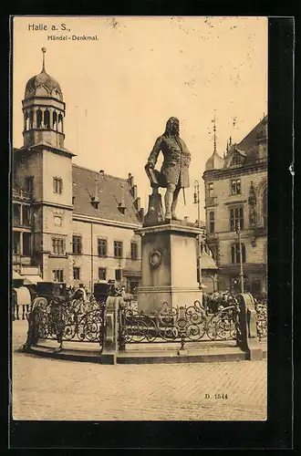 AK Halle a. S., am Händel-Denkmal