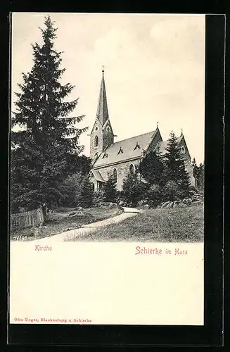 AK Schierke / Harz, an der Kirche