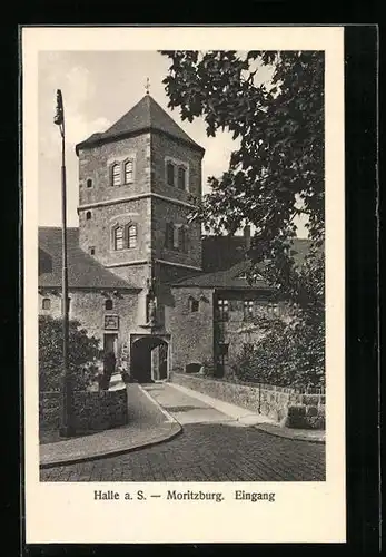 AK Halle a. S., Moritzburg, Eingang