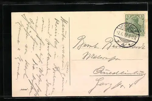 AK Vegesack, Strand mit Restaurant Strandlust