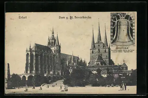 AK Erfurt, Dom und St. Severikirche, Glocke Gloriosa