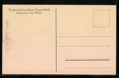 AK Hosterwitz, Kindererholungsheim Keppschloss