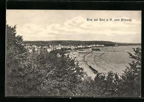 AK Binz a. R., Panorama vom Blitzweg aus gesehen