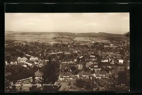 AK Pössneck, Totalansicht v. d. Altenburg aus