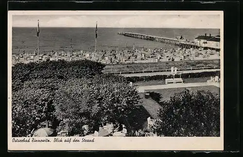 AK Zinnowitz / Ostseebad, Blick auf den Strand