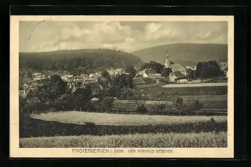AK Finsterbergen i. Thür., Panoramablick vom Kurhaus aus gesehen