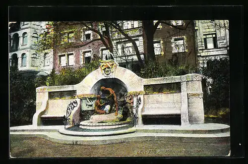 AK Leipzig, am Märchenbrunnen