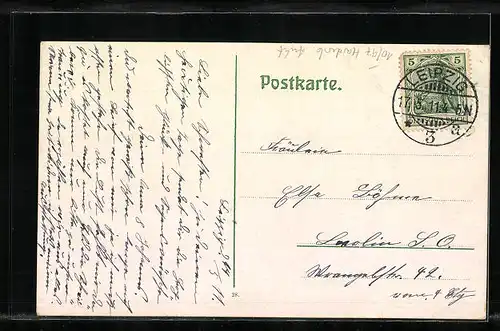 AK Leipzig, am Märchenbrunnen