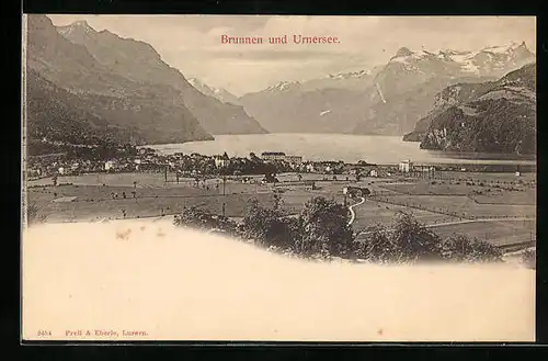 AK Brunnen, Gesamtansicht mit Urnersee