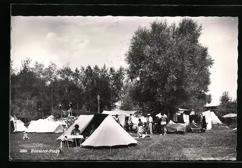 AK Bouveret-Plage, Campingplatz mit Zelten
