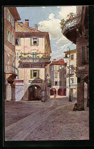 Künstler-AK Lugano, Piazza Emilio Maraini