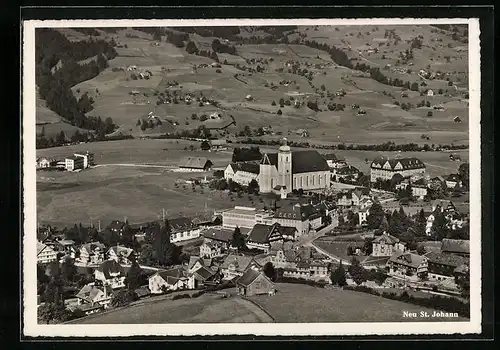 AK Neu St. Johann, Teilansicht mit Kirche