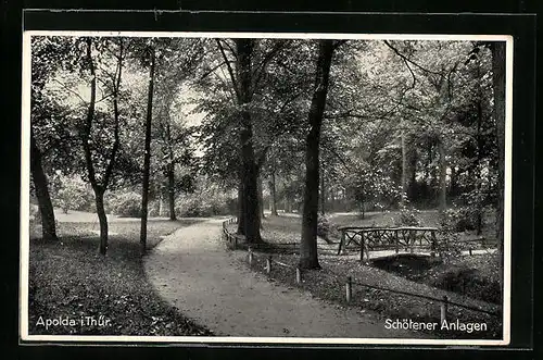 AK Apolda i. Th., Schötener Anlagen