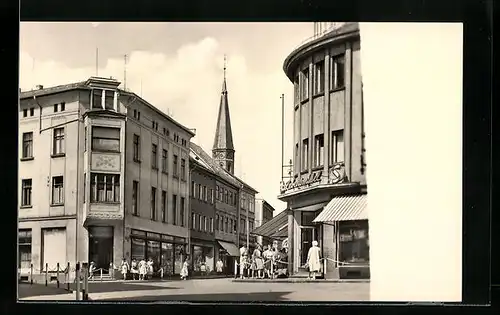 AK Apolda, Partie mit Bahnhofstrasse