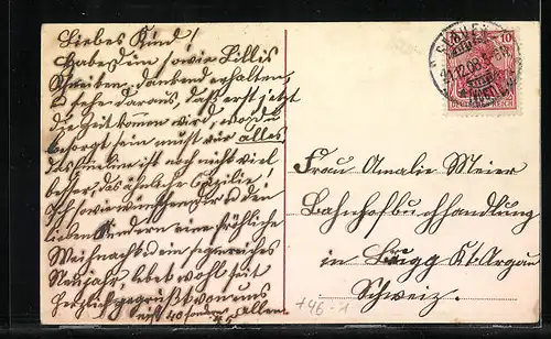 AK Plauen i. V., Strassenbahn auf der Bahnhofstrasse