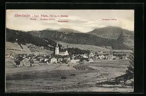 AK Oberstaufen i. baayr. Allgäu, Gesamtansicht