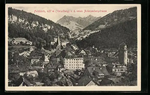 AK Feldkirch, Teilansicht v. d. neuen Ardetzenbergstrasse