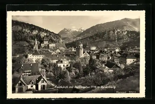 AK Feldkirch, Teilansicht mit Gurtisspitze