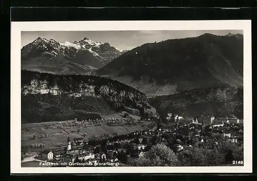 AK Feldkirch, Teilansicht mit Gurtisspitze