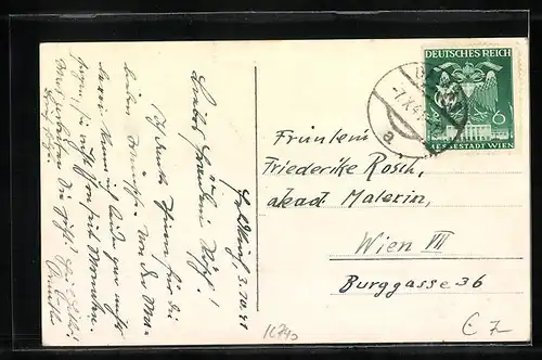 AK Feldkirch, Teilansicht mit Gurtisspitze