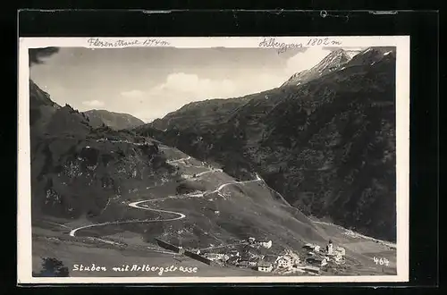 AK Stuben, Teilansicht mit Arlbergstrasse