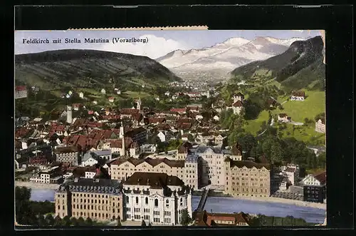 AK Feldkirch, Teilansicht mit Stella Matutina