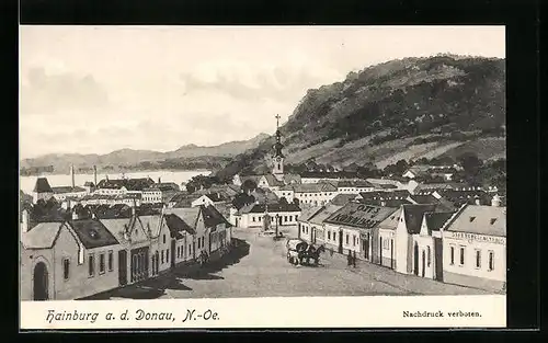 Künstler-AK Hainburg a. d. Donau, Leopold Ott`s Bäckerei in der Freiungstrasse 9