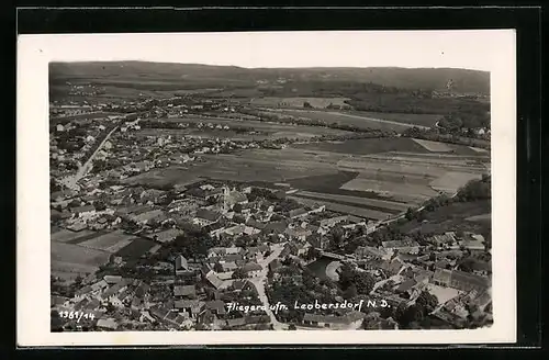 AK Leobersdorf /N.D., Teilansicht, Fliegeraufnahme