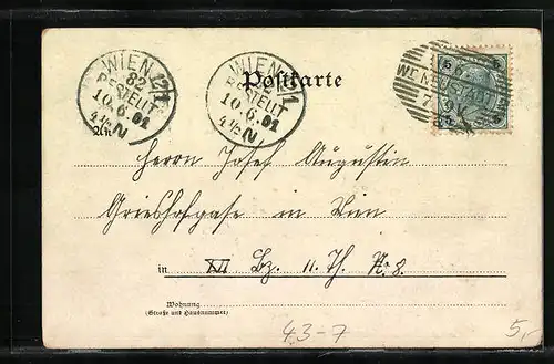 AK Pärchen in altertümlicher Kleidung beim Tanz