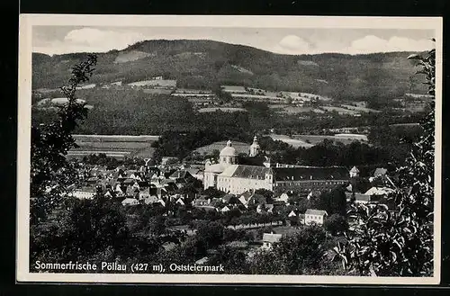 AK Pöllau /Oststeiermarkt, Teilansicht mit Stift