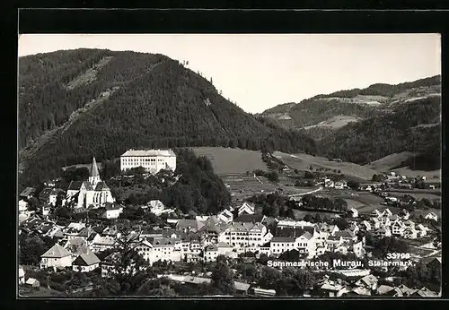 AK Murau, Teilansicht mit Kirche