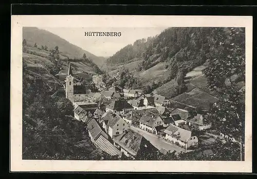 AK Hüttenberg, Teilansicht mit Kirche