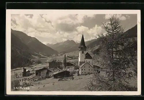 AK St. Jakob, Ortsansicht mit Kirche