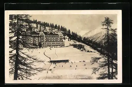 AK St. Moritz, Blick auf die Kuranstalt Chantarella