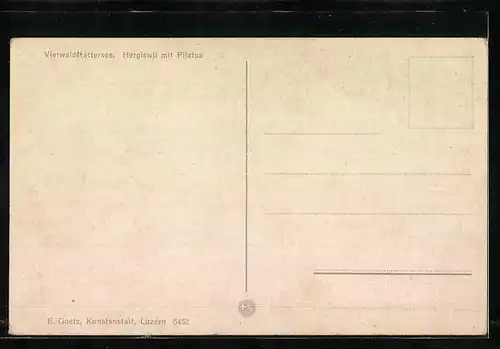 AK Hergiswil, Gesamtansicht mit Pilatus am Vierwaldstättersee