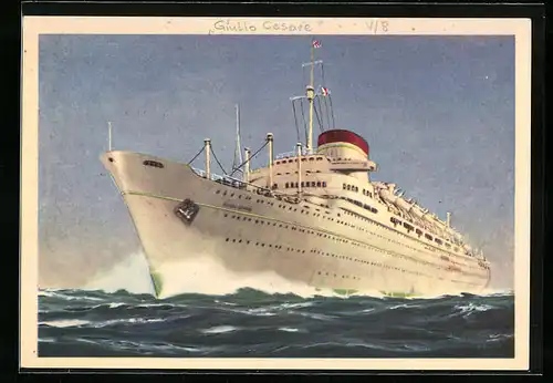 AK Italienisches Passagierschiff M.N. Giulio Cesare in voller Fahrt