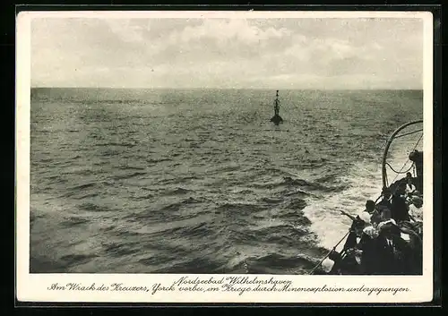 AK Wilhelmshaven, Am Wrack des Kreuzers Yorck