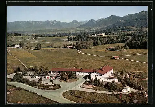 AK Irschenberg /Obb., Autobahn-Rasthaus aus der Vogelschau