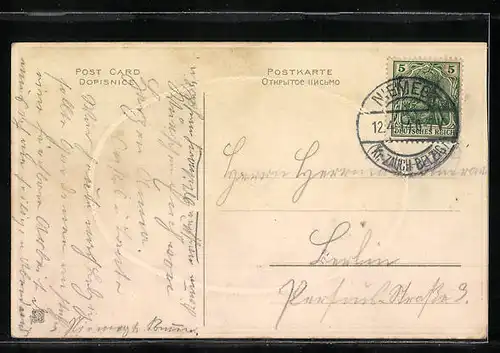 Künstler-AK Hunde mit Osterküken, Frohe Ostern